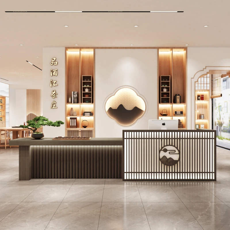 

The Chinese-style Reception Desks Counter Ceremony Reception Desks House Hotel Health Grand Office Furniture Военное ДелоZY40JDT