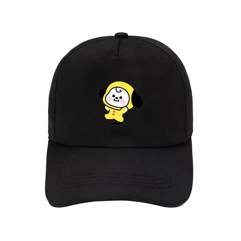 Anime Cartoon Bt21 Peaked Cap Summer Fashion Simple Student Cute Baseball Cap Outdoor Sun Hat Gift for Friends