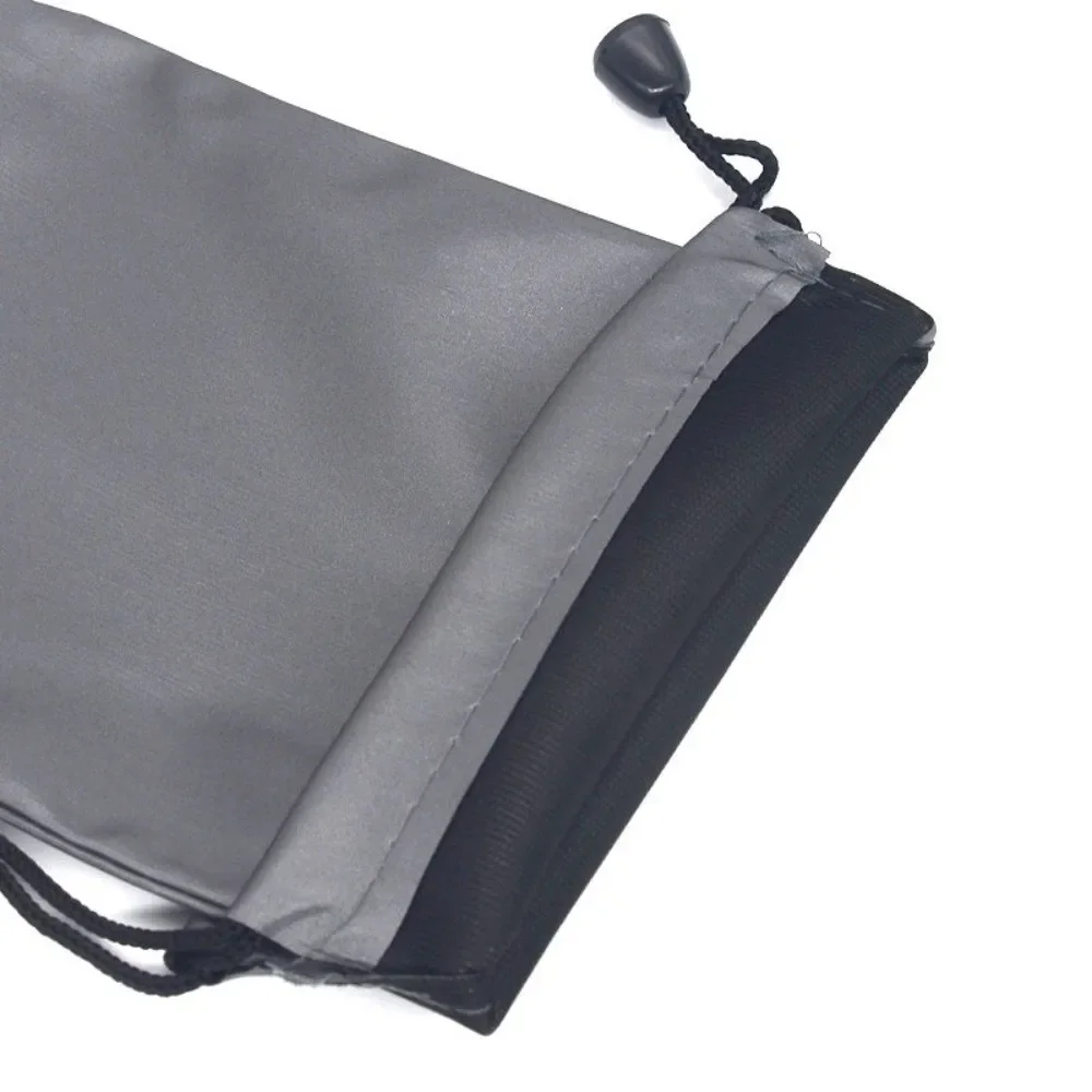 Drawst Closure Drawstring Storage Pouch Lightweight Durable Portable Soft Cloth Dust Pouch Dustproof Black