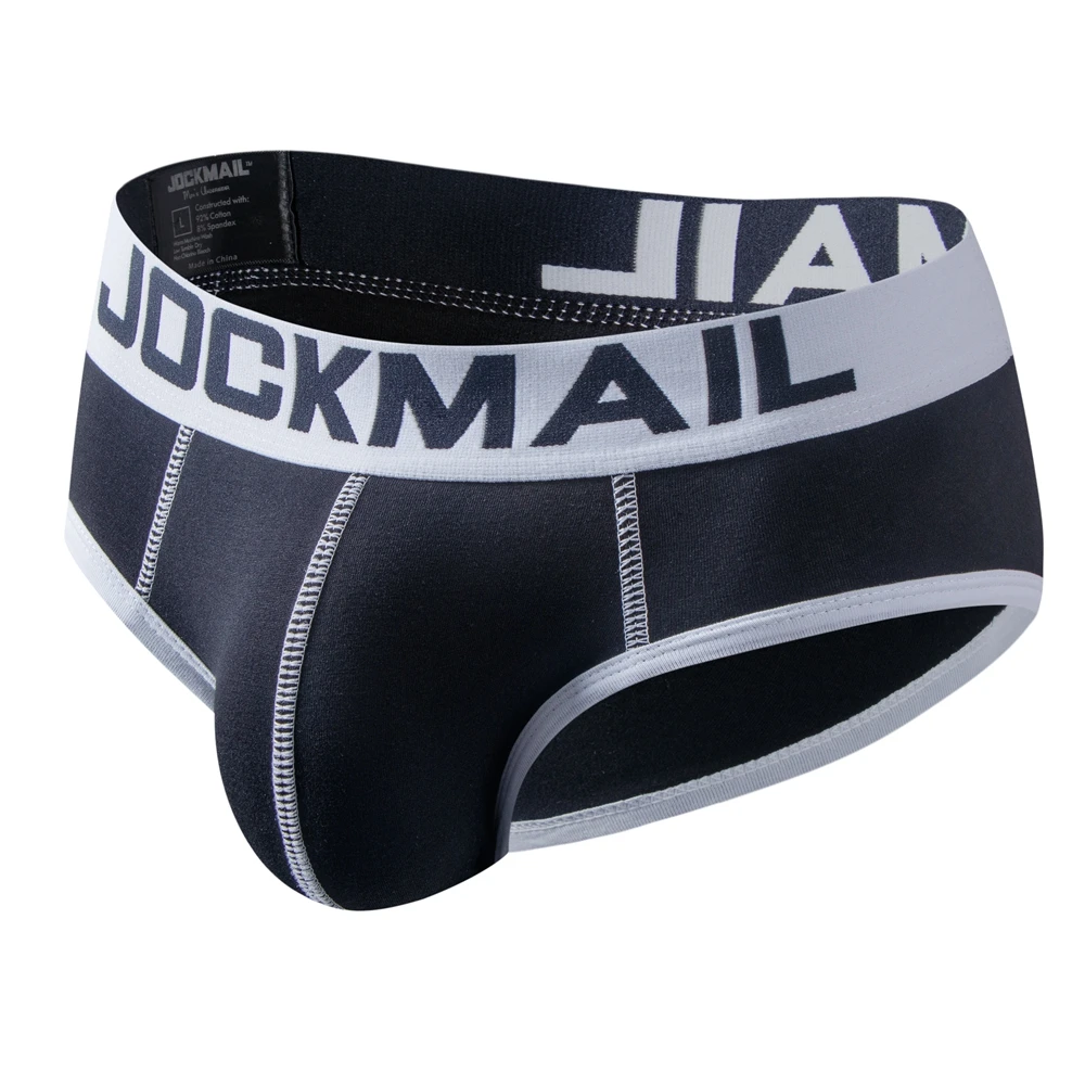 JOCKMAIL Brand Low Waist Sexy Men Underwear Briefs Cotton  breathable Mens Bikini Brief cueca Gay Underwear