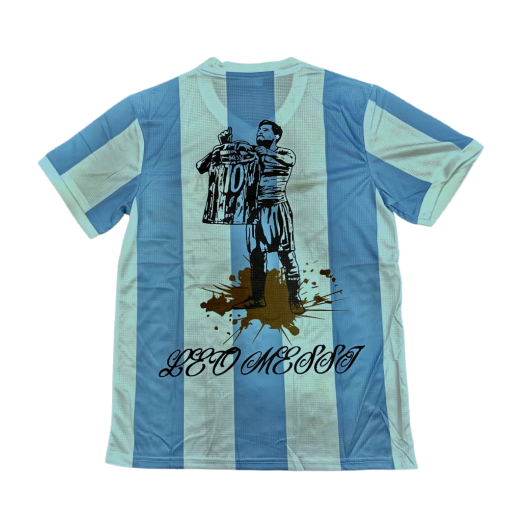 2026 La Pulga Argentina Messi Special Commemorative Football Jersey Breathable Quick-drying Short Sleeve T-Shirt For Adults Kids