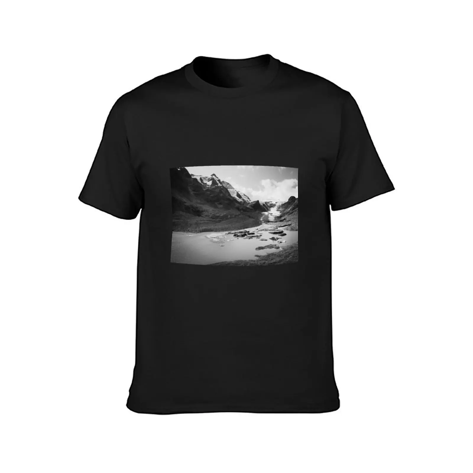 Art photo of mountain motif Gro?glockner and Pasterze in the Hohe Tauern National Park in Austria T-Shirt funnys clothes for men