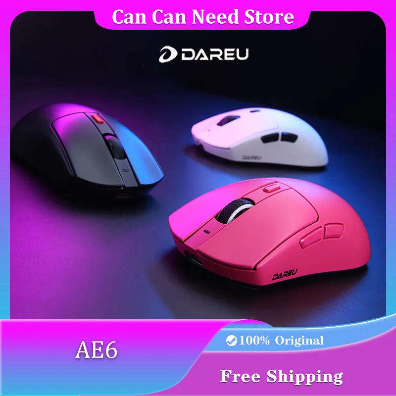 

DAREU AE6 Gaming Mouse Tri Mode Nordic52840 8kHz Polling Rate Low Latency Long Battery Life Game Office Mouse PC Accessory