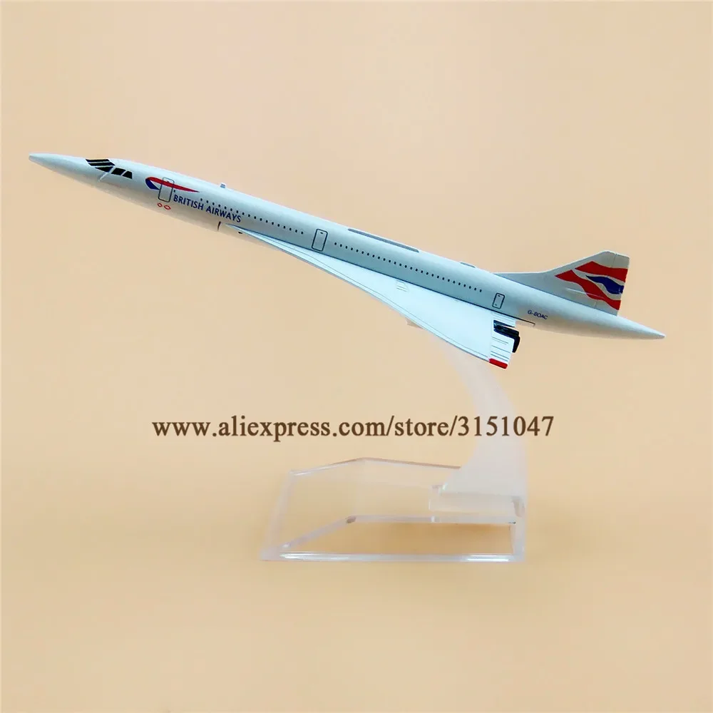 16cm Air British Airways Concorde Airlines Metal Alloy Airplane Model Plane Diecast Aircraft