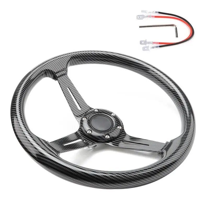 

Car Modification Accessories Steering Wheel 350mm Racing Steering Wheel Car Carbon Fiber Steering Wheel Universal Model