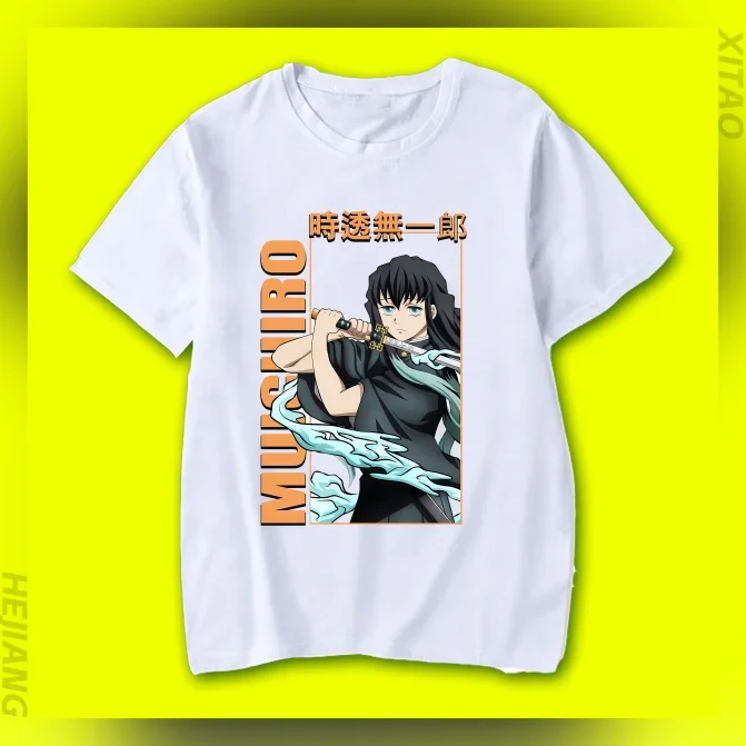 90s Shirt For Men Novetly Anime Demon Slayer Tokito Muichiro T-Shirt For Adult Comic Manga Fashion Harajuku Y2k Cool T Shirts