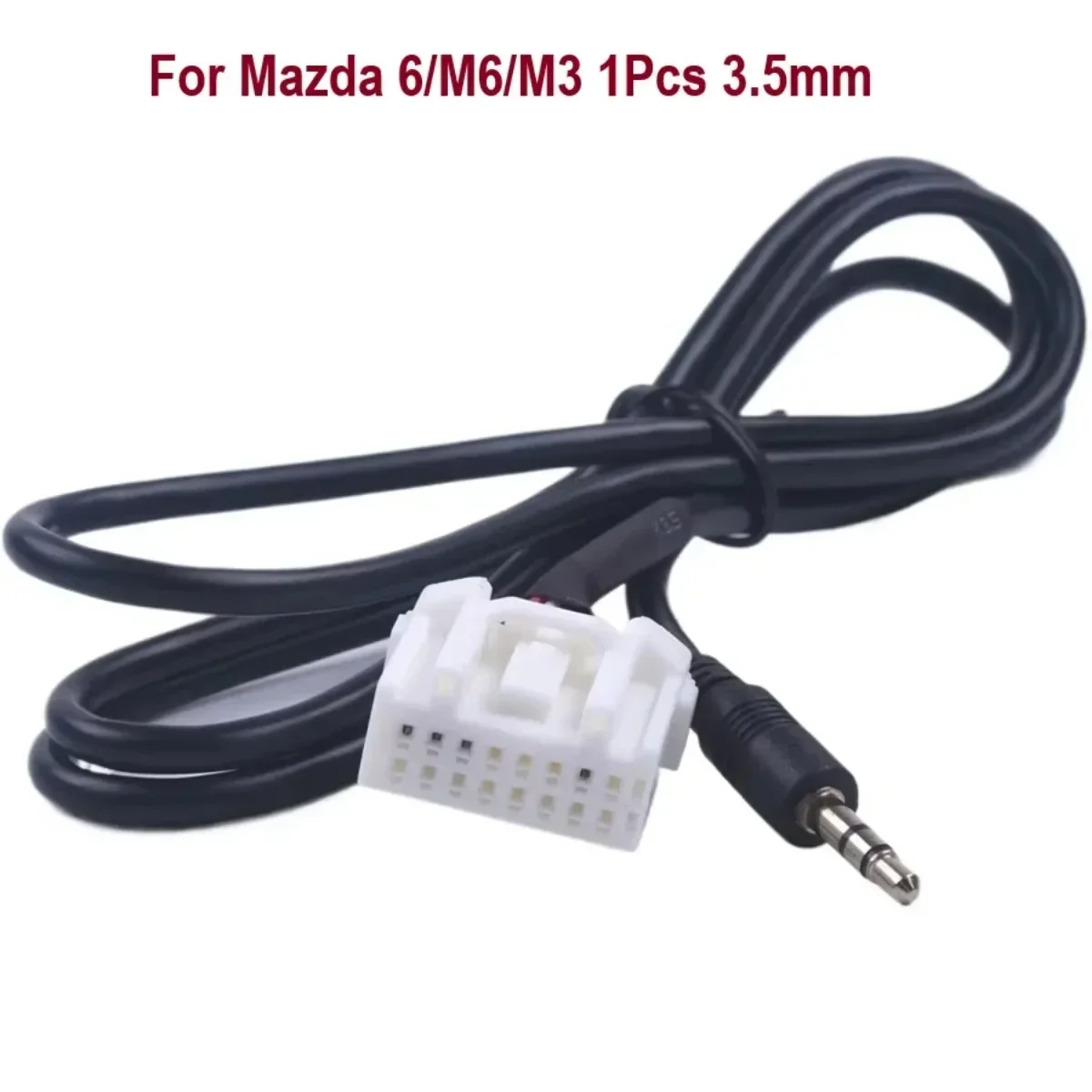 1Pcs 3.5mm Car Player Input Adapter Cable Harness Audio Music New Jack AUX Cable For Mazda 6/M6/M3 Radio with CD Changer Input