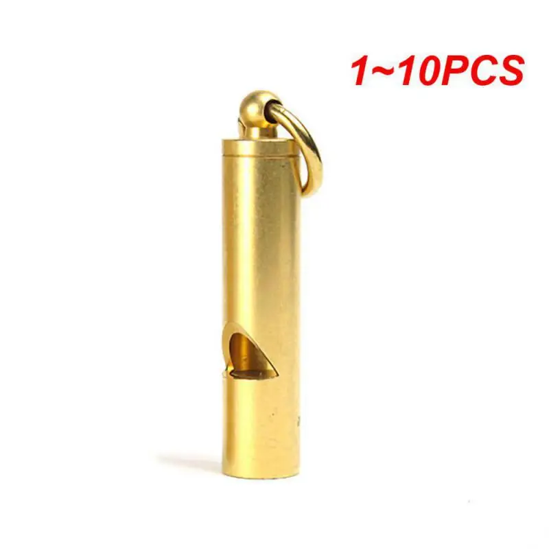 빈티지 황동 호루라기 야외 생존 장비, 육군 훈련 애완 동물 개 레트로 심판, 야외 안전 하이킹 캠핑 EDC, 1 ~ 10 개