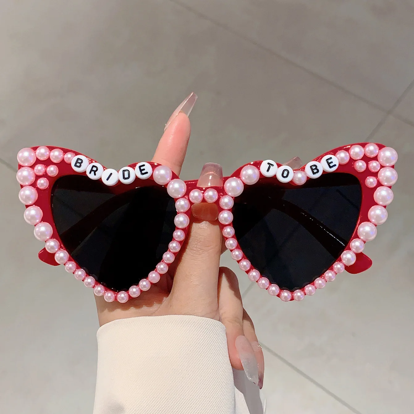 Bride To Be Pearl Heart Sunglasses Bow Veil Sash Wedding Bachelorette Party Decoration Bridal Shower Accessories Photo Props