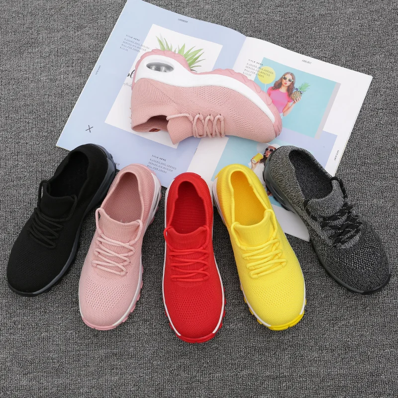 Women Platform Casual Shoes Breathable Mesh Sneakers Outdoor Sports Shoe Ladies Flats Wedges Tenis Feminino Female Walking Shoes