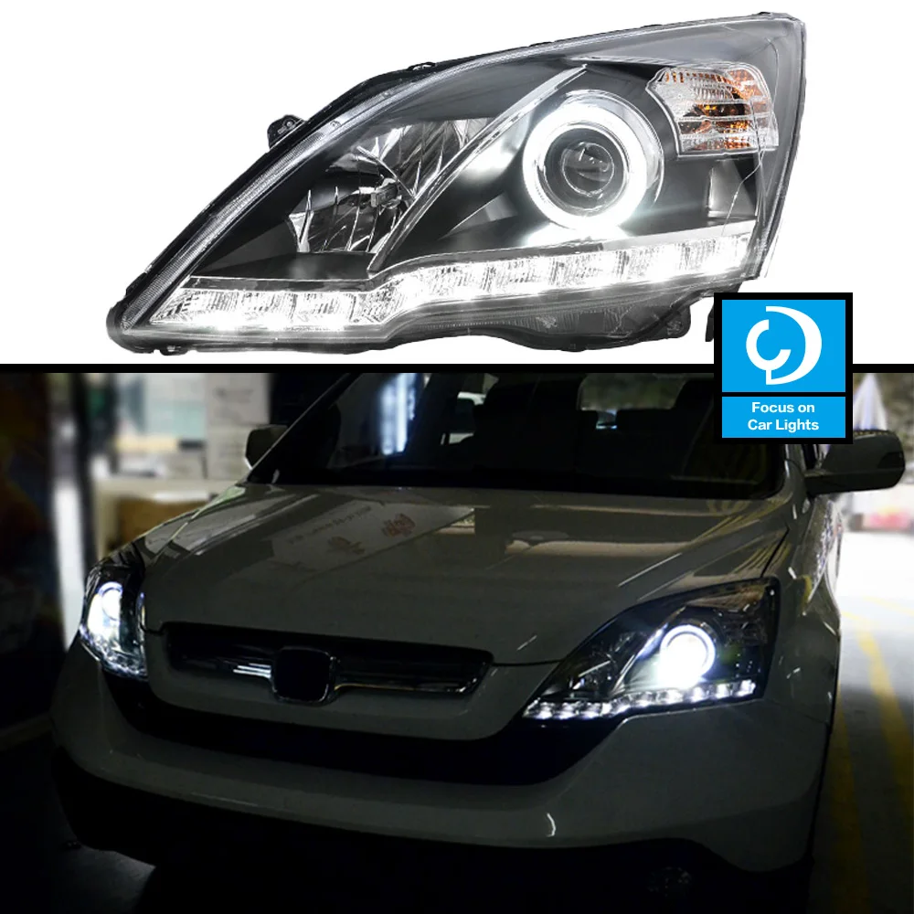 Car Front Headlight for CR-V 2007-2011 CRV LED HeadLamp Styling Dynamic Turn Signal Lens Automotive Accessories Assembly 2 PCS