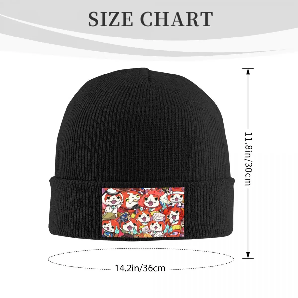 Yokai Watch Jibanyan 2 Warm Knitted Cap Hip Hop Bonnet Hat Autumn Winter Outdoor Beanies Hats for Unisex Adult