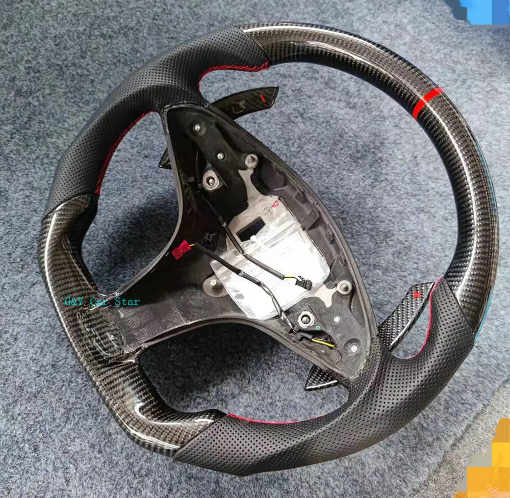 100% Real Carbon Fiber/Leather Car Steering Wheel For Benz W207 E550 E350 W212