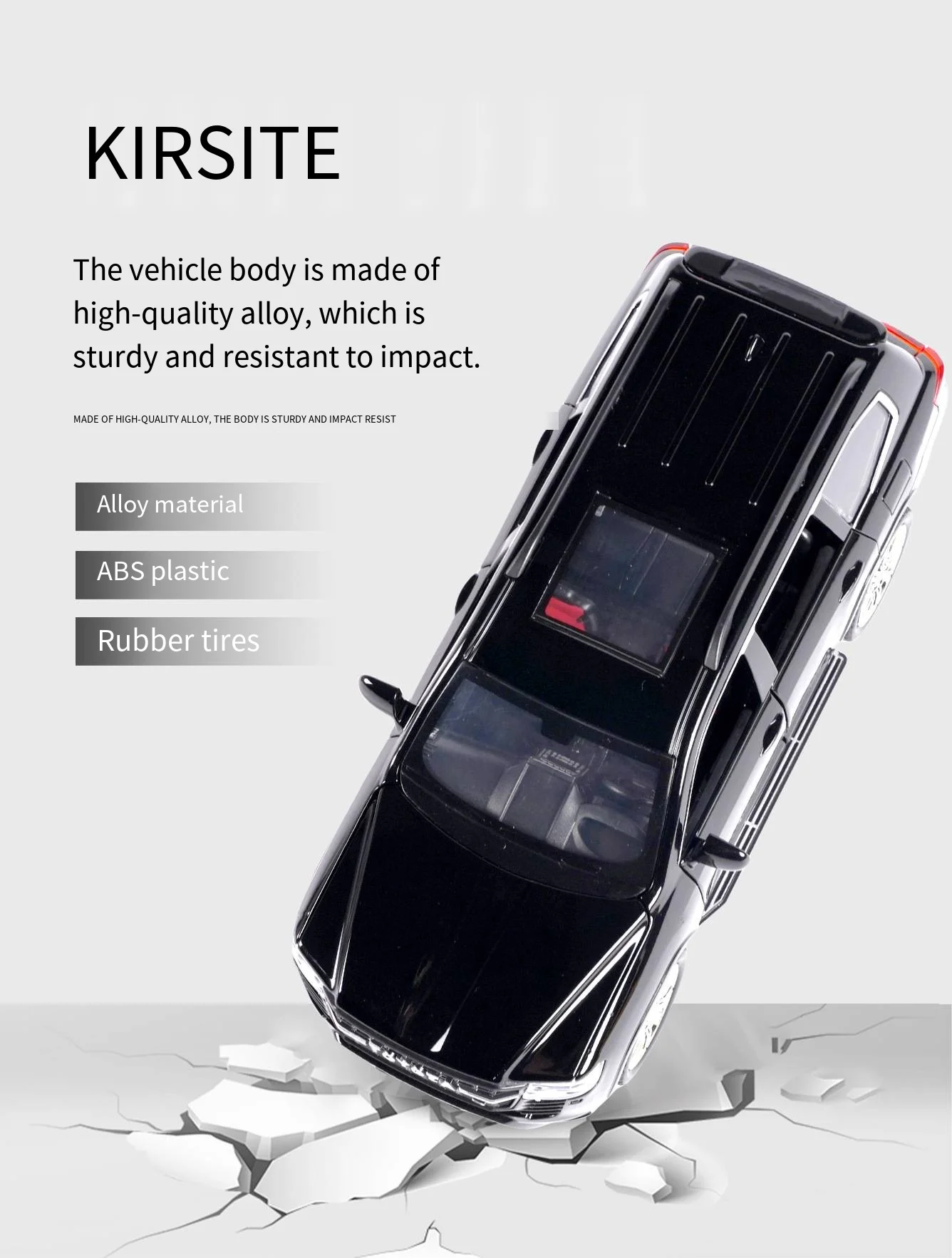 Decorazione della collezione di suoni e luci del modello di auto pull-back in lega pressofusa 1:24