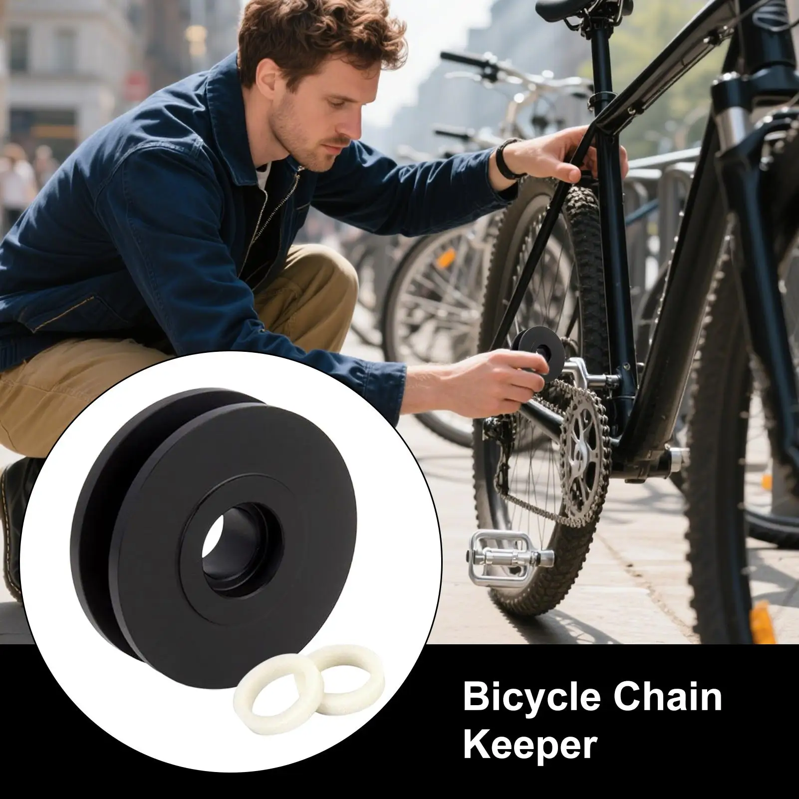 

Bike Chain Keeper Mountain Bike Chain Guard Fit 12mm Frame Protector With Service Function For Outdoor Riding Road Biking Travel
