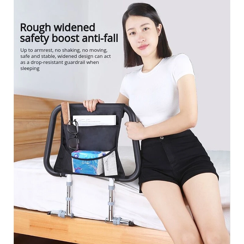 المنزل الكبار الصلب السرير مساعدة السكك الحديدية مقبض السرير انتزاع السكك الحديدية مع حبل المسنين المساعدة #4