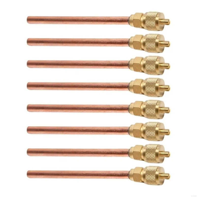 U0DE 8PCS Metal Service Access Valves Air Conditioning Repair Valves for Air Conditioning and Refrigeration Maintenance
