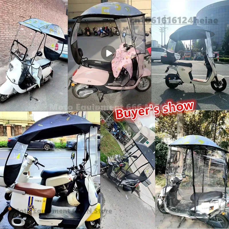 Fully Enclosed Canopy for Electric Vehicles Motorcycle Windproof and rainproof Thickened Canopy Winter 오토바이 캐노피