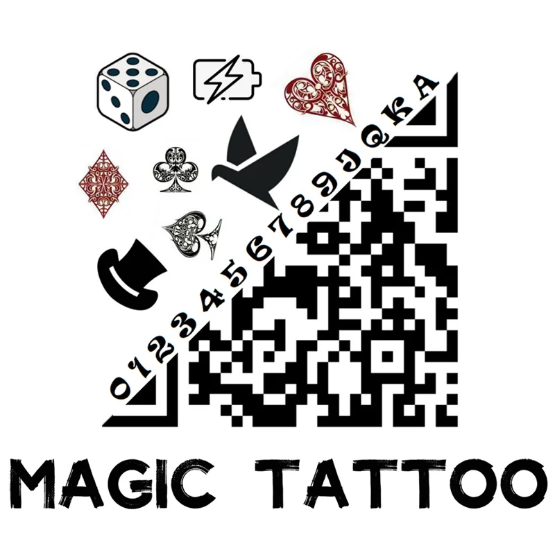 Magic Tattoo By J.C Magic Tricks Chosen Card or Number Prediction Shuffle Bored Close Up Stage Illusions Gimmicks Mentalism Prop