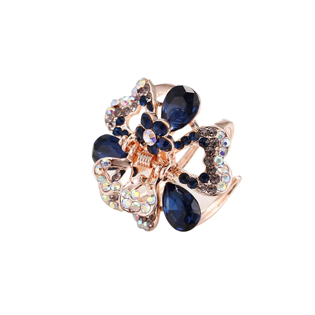 

4 шт., заколки для волос с кристаллами, металлические заколки с когтями для женщин и девочек, маленький дизайн, вечерние, праздничная, школьная одежда, аксессуары для волос