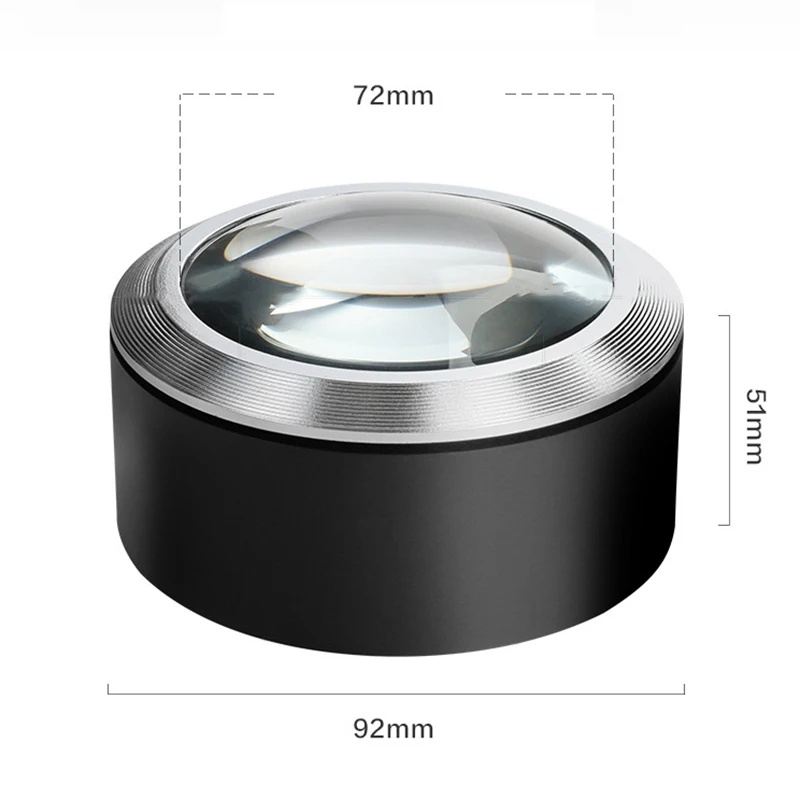 Imagem -03 - Iluminado Mesa Paperpeso Lupa k9 Lentes de Vidro Óptico 72 mm Desktop Leitura Lupa com Led Luz 5x