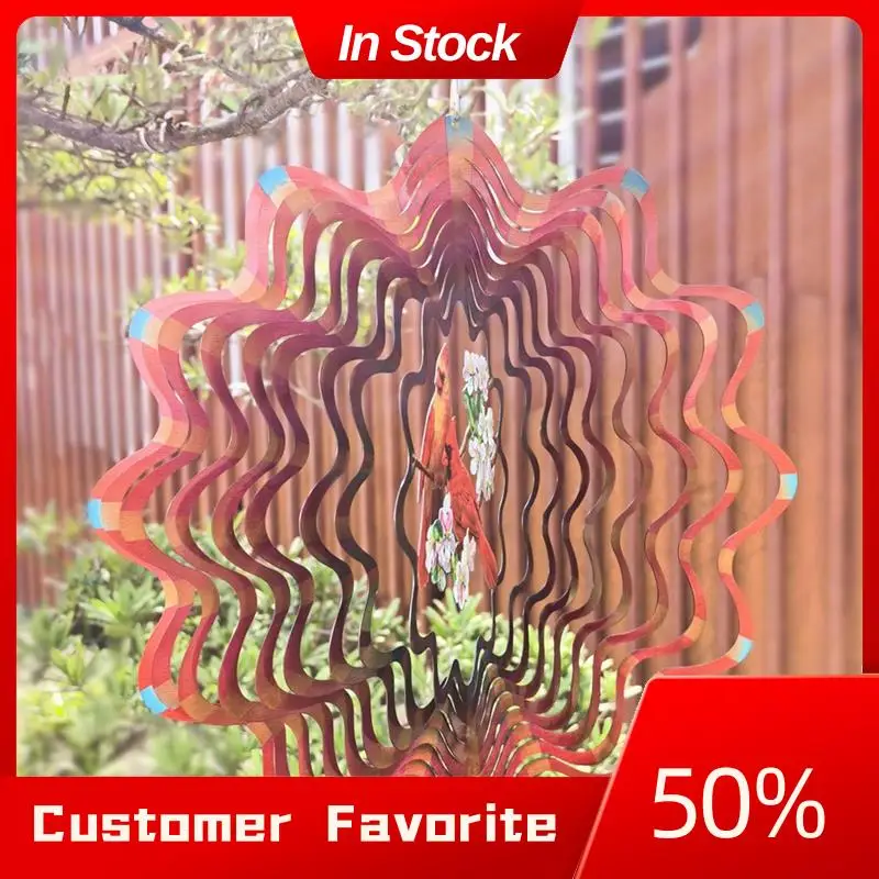 Top Sale Outdoor Wind Spinner For Garden Cardinal Gifts For Women/Men Hanging Lawn Ornaments Wind Sculpture With 3D Visual Effec