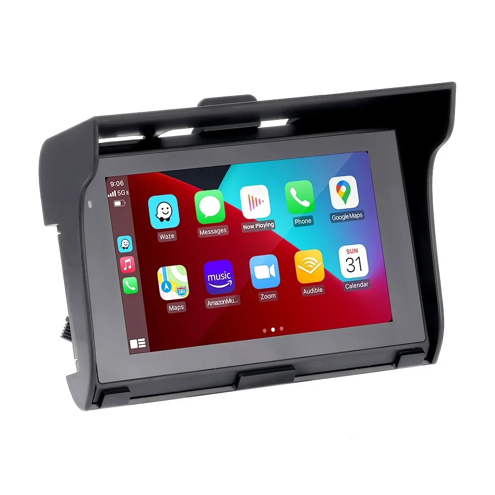 

Gearelec Motorcycle Wireless CarPlay Android Auto Portable GPS Navigation Waterproof Carplay Display IP65