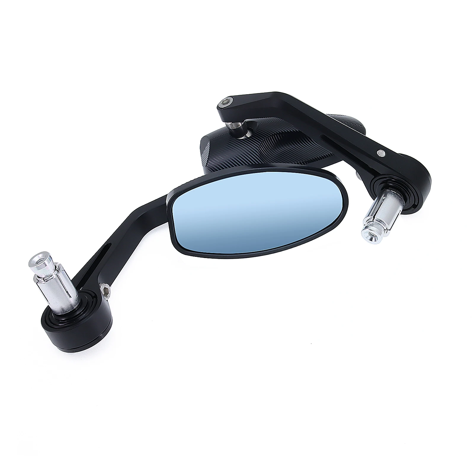 QC 2 قطعة مرآة مقبض مناسبة لعرض المقبض 17 مللي متر دراجة نارية مرآة الرؤية الخلفية دراجة نارية اكسسوارات عالمية الديكور #6