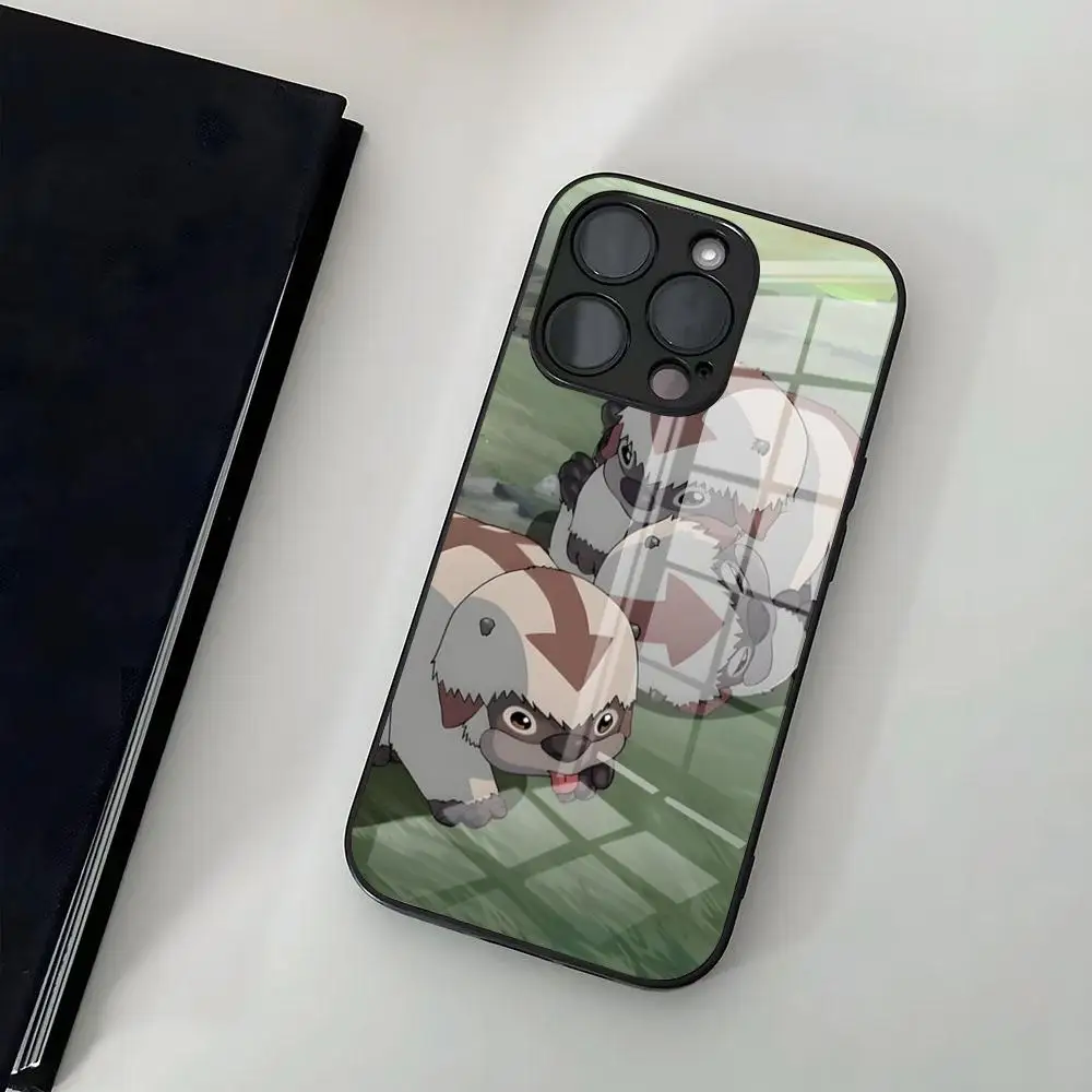 A-Avatar The Last Airbender Appa Yip Phone Case For Debauchery Iphone 16 15 13 12 14 11 Pro Max Mini X Xr Xs 8 7 Puls 6 Glass Lu