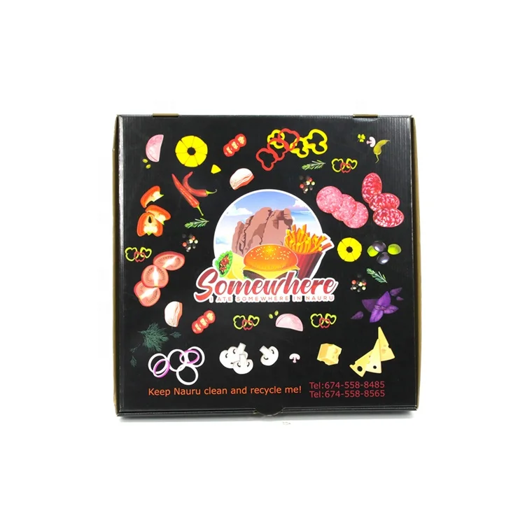 حار بيع تصميم جديد مخصص المثمن كرافت صندوق البيتزا المموج للوجبات الجاهزة وتغليف التسليم