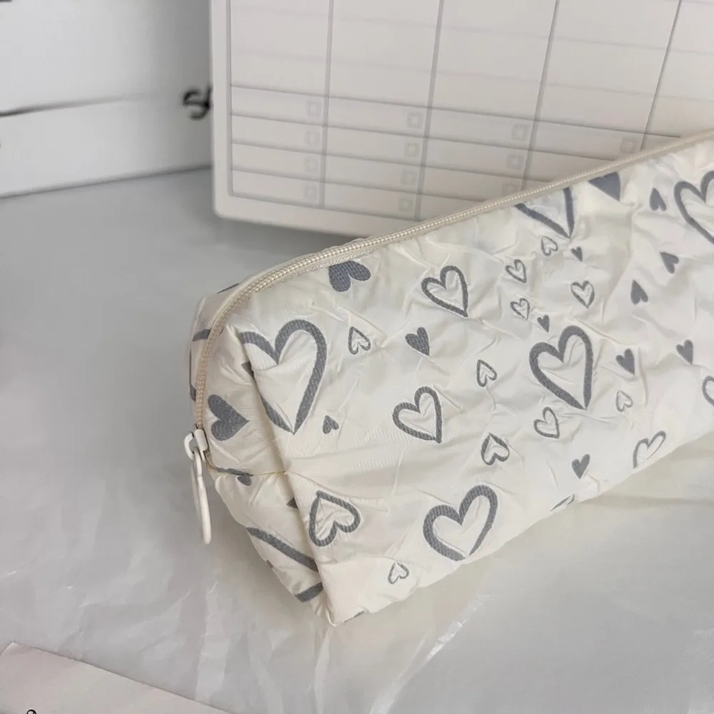 Pencil Case Fashionable Love Pencil Case Large Capacity Stationery Storage Bag Soft Pen Bag Multifunctional Learning Supplies