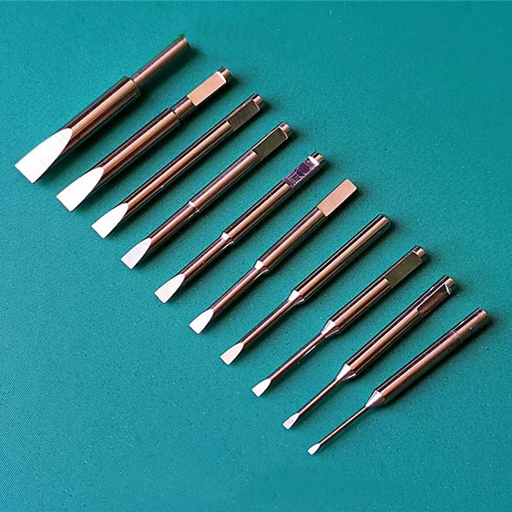 10pcs/lot Screw Bits Watch Maintenance Tools Screwdriver Head Straight Body Flat Blade Screwdriver Can Be Used