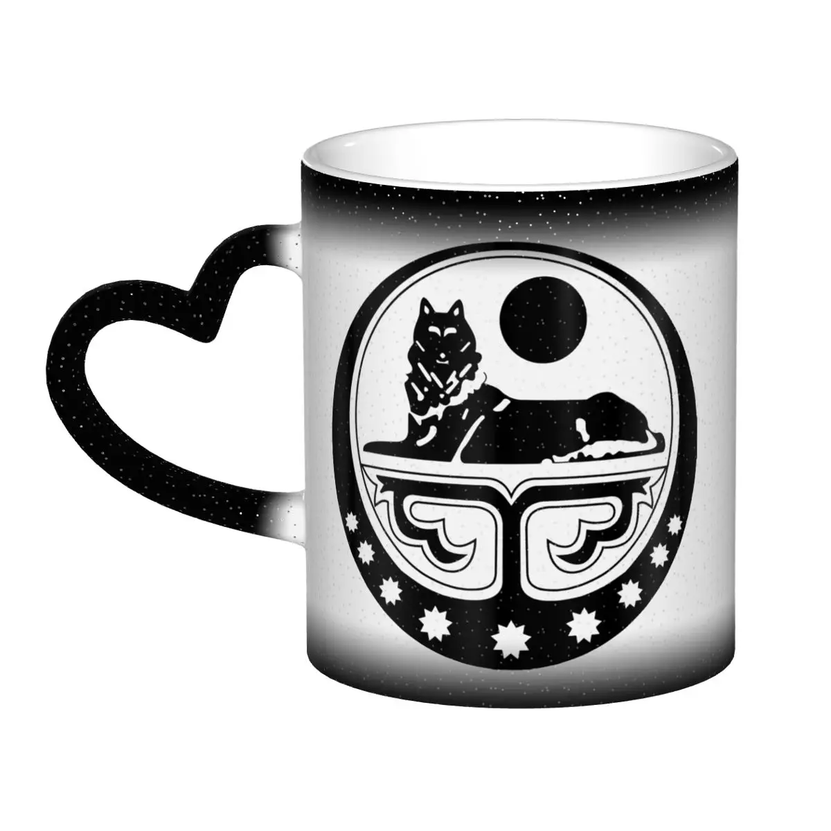 Chechen Wolf Coat Of Arms Ichkeria Chechnya Mug Funny Ceramic Coffee Cups Tea Mugs Milk Cup Drinkware Gift for Friends