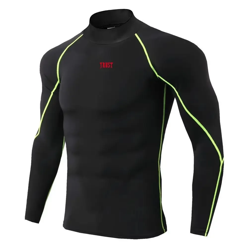 Men Sport T-shirt Quick Dry Bodybuilding Running Shirt Long Sleeve Compression Top Gym T Shirt Men Fitness Tight Men Underwear view 4