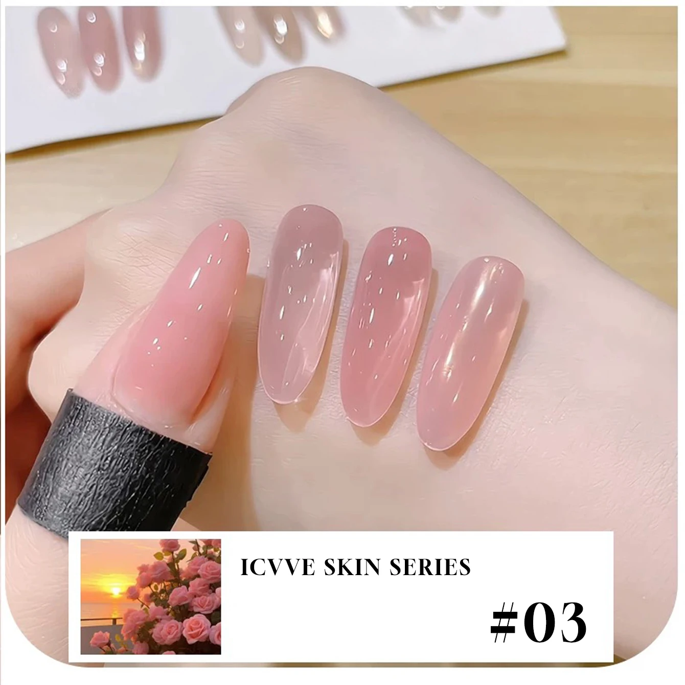 MIANEL 12ML 1-6pcs Spring Jade Face Ice Nude Skin Color Jelly Gel Nail Polish 2025 New Style Whitening Popular Ice Clear Nails