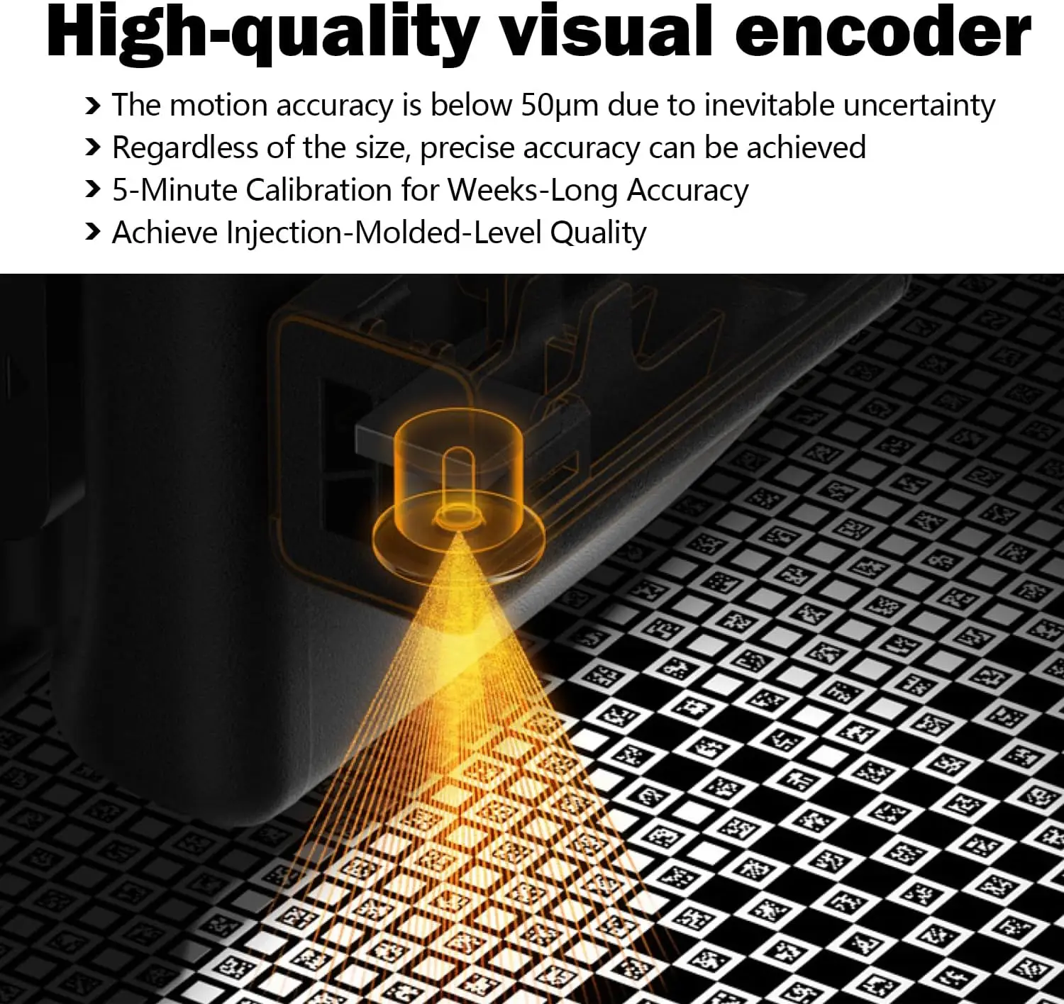 Para bambu lab h2d visão codificador 50μm precisão de movimento ferramenta de calibração avançada acessórios originais para impressora 3d h2d