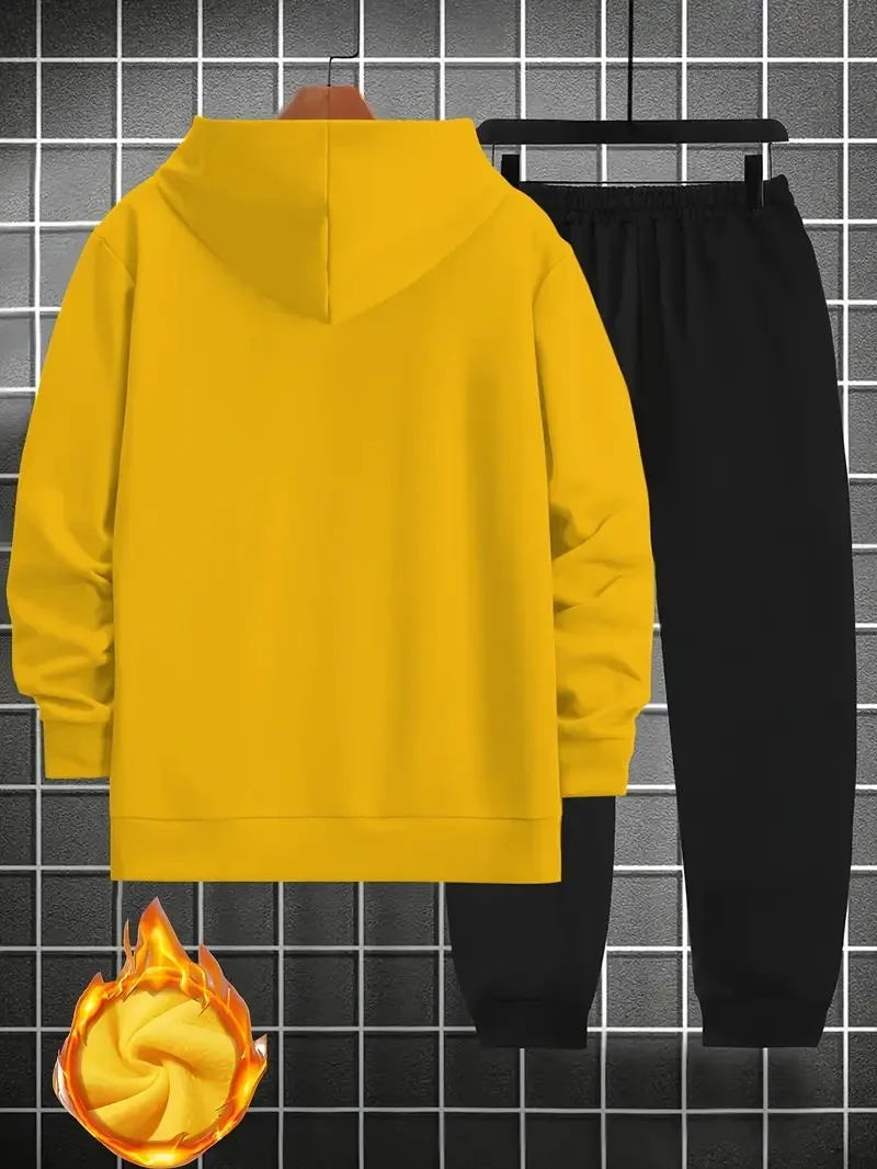 2025年秋新作 3プリント 快適でおしゃれなカジュアルメンズアウトドアスポーツスウェットシャツ＆スウェットパンツセット