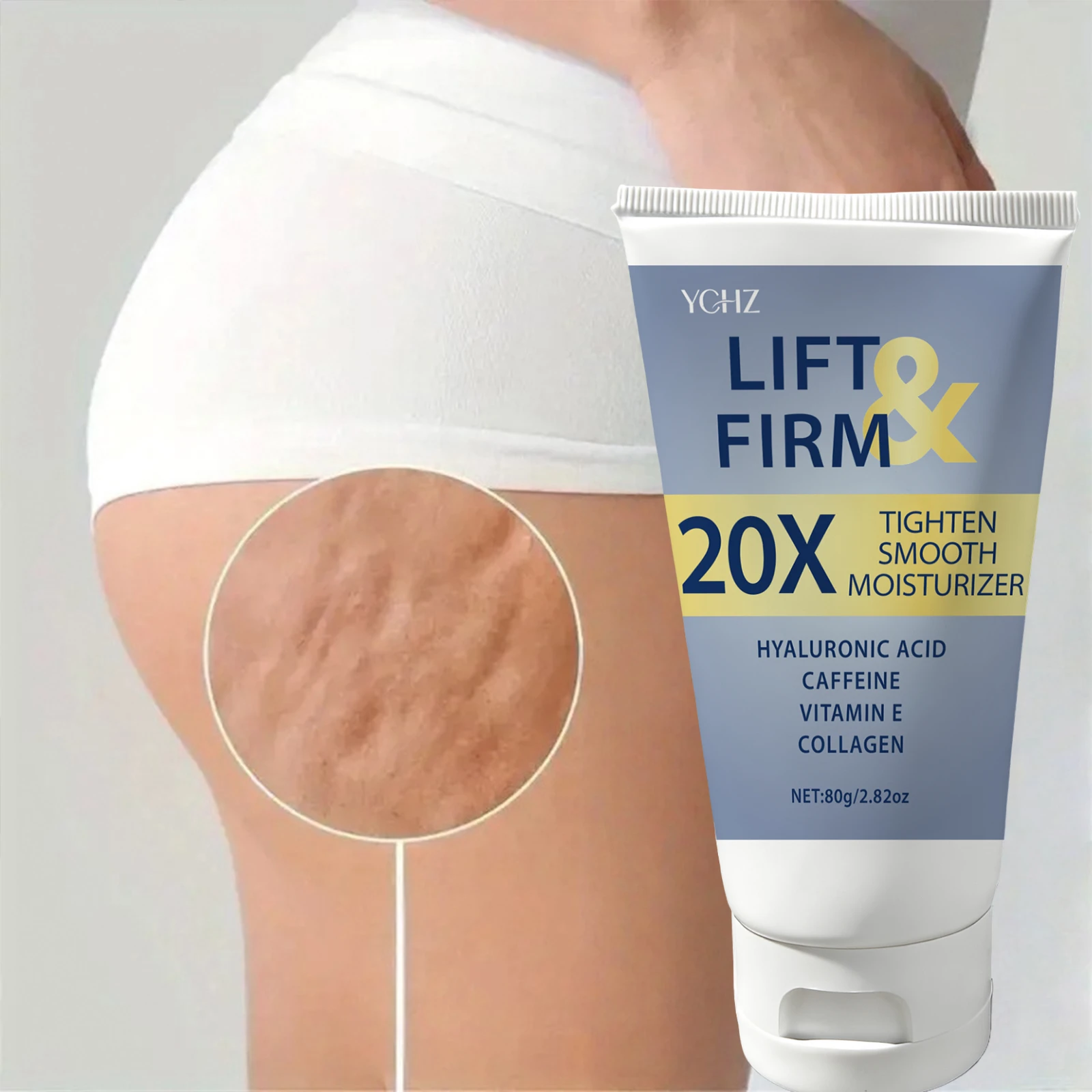 20X Crema reafirmante corporal y abdominal con colágeno, crema reafirmante y lifting, crema reafirmante para la piel del cuerpo, tratamiento para la celulitis, aplicación suave, crema nutritiva, crema moldeadora corporal, cuidado de la piel posparto