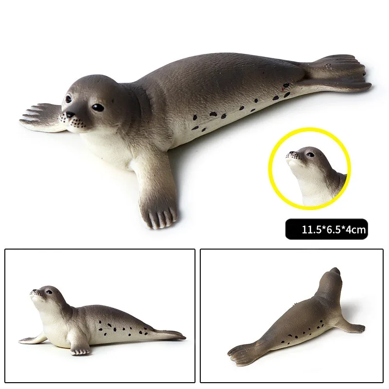 Simulation Ocean Animal  Seal Sea Lion Walrus Model Figures Collection Cognition Educational Toy for Childrens Christmas Gift