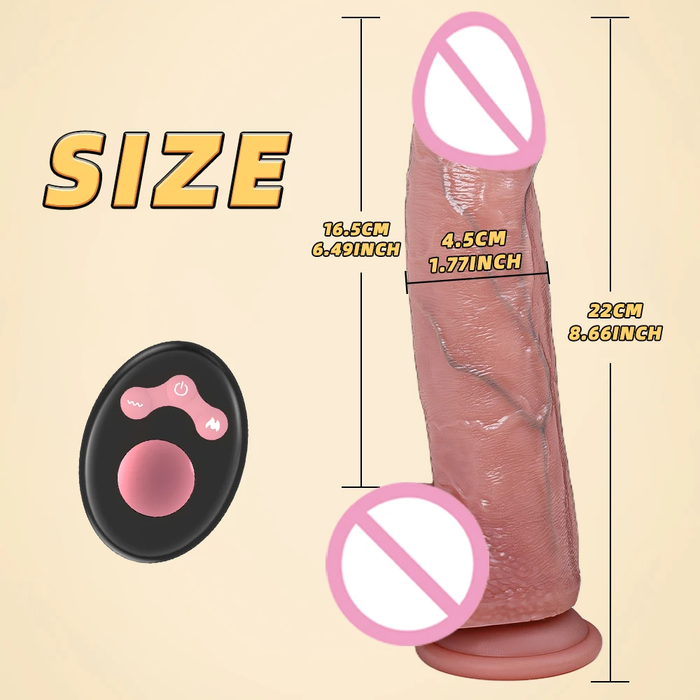 واقعية دسار الهزاز للنساء قضبان اصطناعية الجنس لعب التدفئة ديك التحكم عن بعد القضيب هزاز تلسكوبي دسار الشرج الجنس المنتج #6