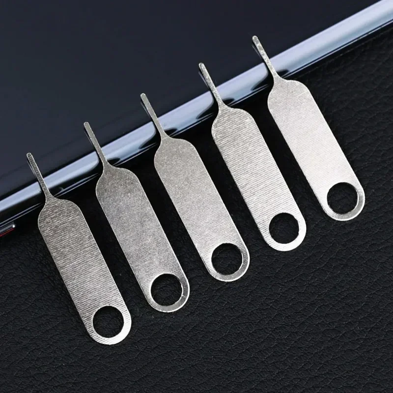 50-1Pcs Sim Card Tray Ejector Eject Pin Key Removal Tool for Samsung IPhone Huawei Xiaomi Tablet Universal Metal Removal Needle