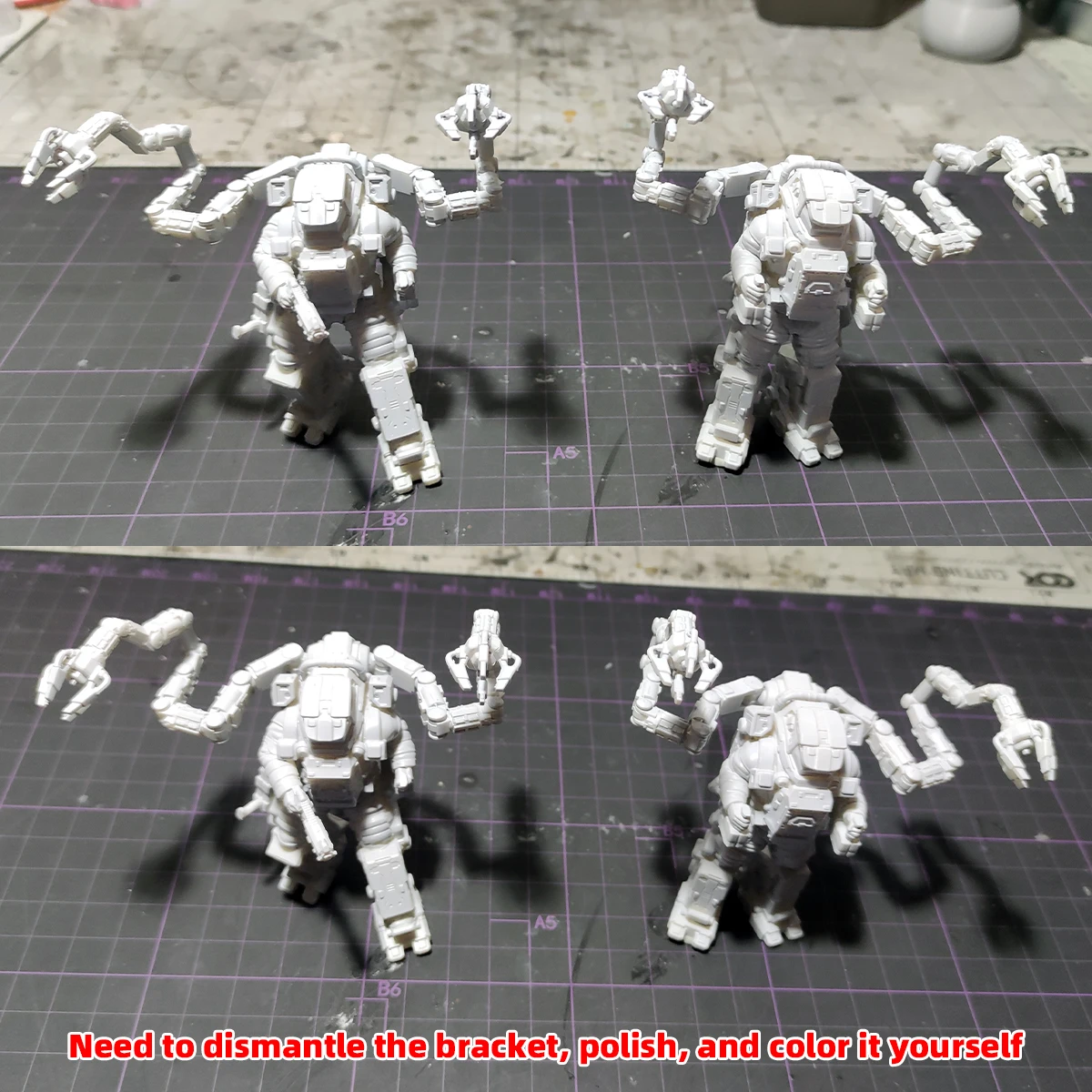 1/35 1/48 1/60 1/72 1/100 1/144 Modellbausatz 3D Harz Miniatur Soldatenfiguren Diorama Unbemalte Exosuit Mecha Humanoid DIY – Detail 8