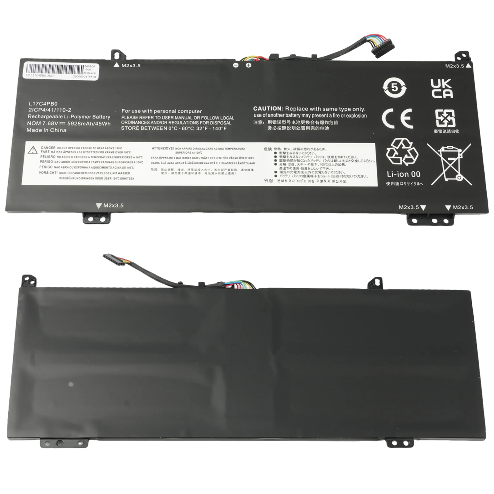 Oyomba Akku L17C4PB0 für Lenovo Yoga 530-14IKB Flex 6-14ARR XiaoXin Air 14IKBR 14IWL 15IKBR 15ARR 15IWL IdeaPad 530S-14ARR