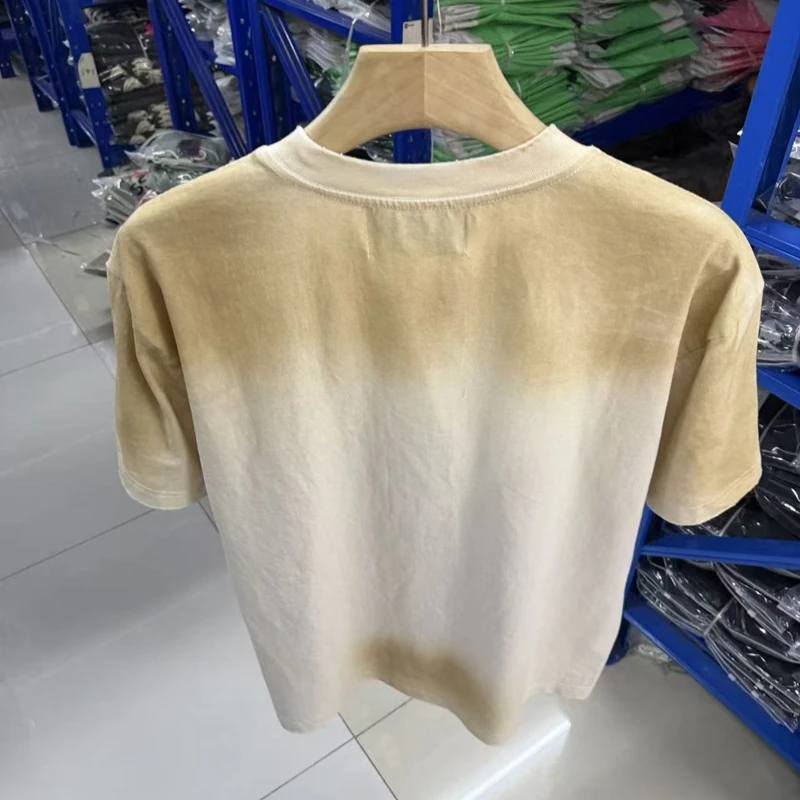 Vintage Washed Satoshi T-shirt Friends and Family Letter Pattern Print Casual Women Men Short Sleeve Tee Top