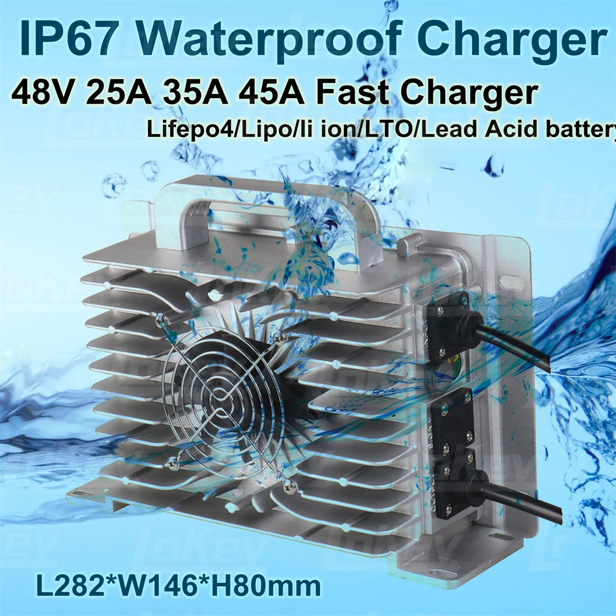 waterproof 48v charger 25A 35A 45A cargador carga rapida cargador chargeur Vihicle yacht speedboats ships lipo lifepo4 batterys