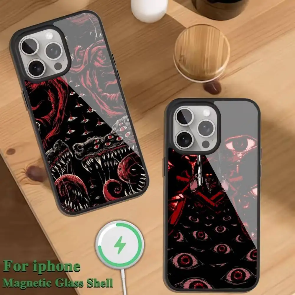 

A-Alucard vampire H-Hellsing Phone Case For Magnetic Wireless Charge Cover For iphone 16 15 14 13 12 11 Pro Max Plus Coque