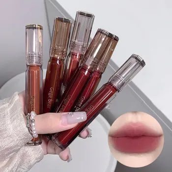 Gege Bear-pintalabios de niebla mate de terciopelo, larga duración, alto pigmento, taza antiadherente, brillo de labios de terciopelo para maquillaje diario