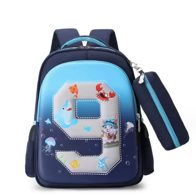 Children School Bags New 3D Digital Colorful Contrasting Kid Backpack Boys Girls Knapsack Kids Satchel Schoolbag Mochila Escolar