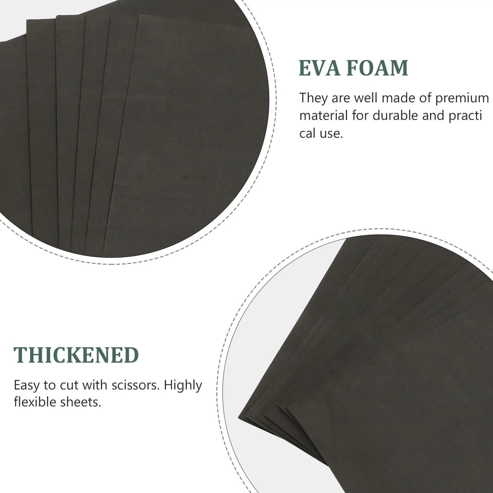 10 個マルチカラー EVA フォーム紙明るい色簡単カットはさみ柔軟なシート DIY クラフト学校プロジェクト装飾アイテム