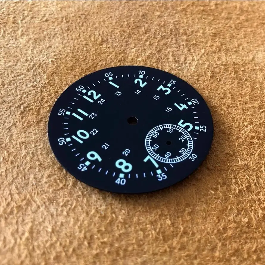 

37Mm Pilot Black Dial ETA 6498 ST3621 Hand Roll Movement Luminous